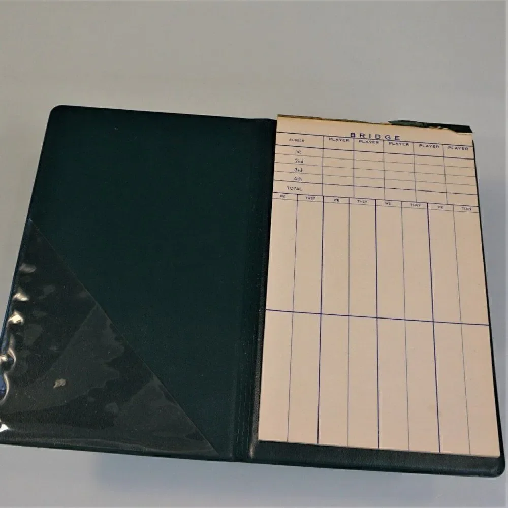 Bridge Score Pad Book Penworthy Vintage Vinyl Cover